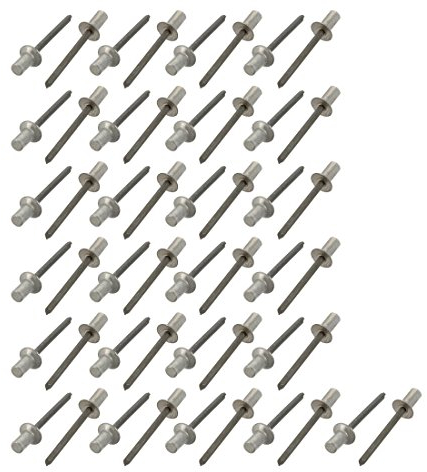 Sourcingmap Blindnieten, Aluminium, Senkkopf, geschlossenes Ende, 5 x 10 mm, 50 Stück