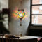 Artpad Style Méditerranéen Turc Marocain Ovale Ovale Lumière Décoration À La Main En Verre Ombre Restaurant Bar Café Salon E27 Mosaïque À Une Chaîne Plafond Suspendu Lumière