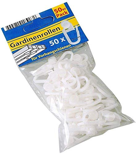 Glonal Partner 3X 50 Stück Gardinenrollen für Vorhangschienen (150) + Sekundenkleber 1g