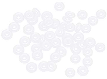 sourcing map Packung mit 50 Silikon O-Ringe 6mm OD 1.2mm ID 2.4mm Breite VMQ Dichtung für Kompressorventile Rohrreparatur Weiß