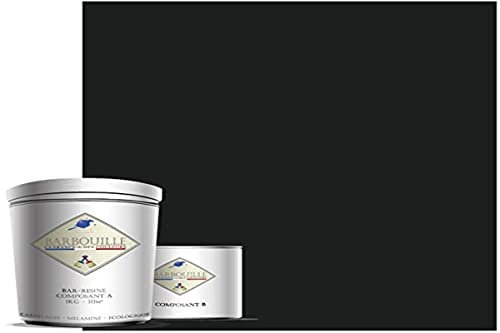 Vernice/resina epossidica opaca bicomponente BARBOUILLE - Per piastrelle, terracotta, laminato, PVC - 1kg - Nero Vodoun