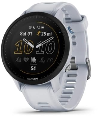 Garmin Forerunner® 955, GPS Running Smartwatch, Tailored to Triathletes, Long-Lasting Battery, Whitestone