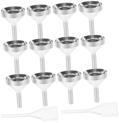 UKCOCO 10piezas Mini Embudo De Metal Para Laboratorio Con Gotero Para Manualidades y Uso Casa