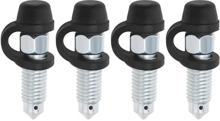 EMSea 4 Sätze Motorrad Bremssattel Entlüftungsschraube Entlüftungsnippelschraube M7 X 1mm mit Staubkappe Kompatibel mit Suzuki Kompatibel mit Honda