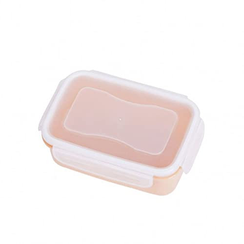 NSIBAN Plastic Lunch Box Bento Box Vegetables Fruit Salad Fresh-Keeping Bowl with Lid Seal Leak Proof Camping Picnic Food Storage Box