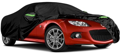 JUDANNA Waterproof Car Cover Replace for Mazda Miata/MX-5 1998-2025 | 6 Layers All Weather Full Car Covers with Driver Door Zipper Outdoor for Sun Snow Rain Dust Protection in Summer Winter