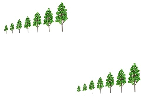 Operitacx 14stücke Teiliges Miniatur-Poplar-bäume Aus Kunststoff Für Landschaftsgestaltung Zubehör Für Modelle Kreative Gartenlandschaften Und Sandtisch-Dekorationen