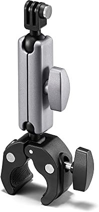 SHOOT Clip de Fixation pour Guidon de Moto, Rotation à 360 Degrés pour Gopro Hero 12 11 10 9 8 Insta 360 X4 X3 Ace Pro, pour Caméra d'action DJI