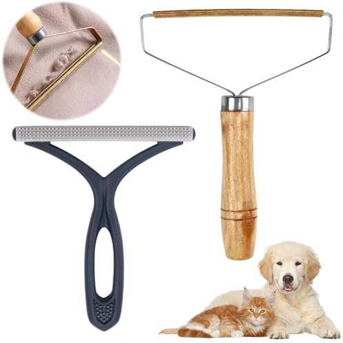 Levapelucchi Portatile Manuale, Rasoio Togli Pelucchi, Leva Peli Animali, Doppia Faccia Rimuovi Peli, Elimina Pelucchi Pilling per Vestiti, Divani,Tappeti