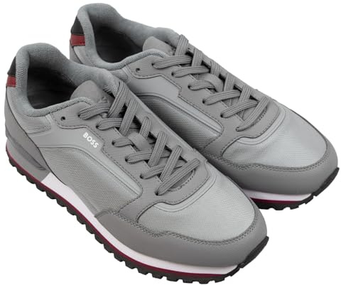 BOSS Zapatillas Parkour-l_Runn_txhf para Hombre, Gris Medio, 42 EU