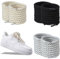 TEOZBLU 3 Par Cordones Zapatillas Gruesos Para Air Force 1, Cordones Cuerda Chunky Retorcidos Algodon Anchos Redondos Para Cordones de Bricolaje, Cordones Gordos (8mm,140cm)