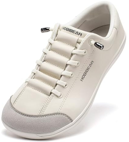 HOBIBEAR Tenis minimalistas para mujer y hombre, zapatos de deporte, gris, 37 EU Larga