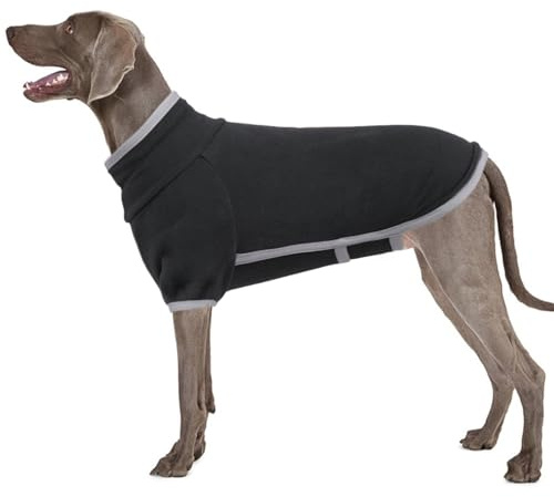 Hundemantel Große Hunde, Wintermantel mit Rollkragen Hundepullover Warm Winddicht Weste Kleidung(Dunkelgrau, 2XL)