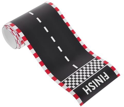 Adesivi Stradali Giocattolo per Macchinine Giocattolo Festa Scuola Decor | Pvc Flessibile, Layout Fai da Te per Aree di Gioco, Stile Realistico Pista Corsa, per Bambini