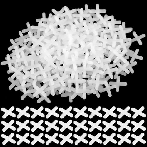 Croisillon Carrelage 500Pcs Croisillon Autonivelant 3mm Entretoises Calle Carrelage en Forme Croix Crochets pour Carrelages Entretoise en Plastique Joints pour Dalles Pavage Terrasse Balcons