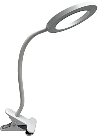 BEL AIR HOME - Lámpara Para Escritorio Led 5W Con Batería Serie CLIP Con 3 Temperaturas de Luz 3000k, 4000K, 6500K en Acabado Blanco (PINZA)