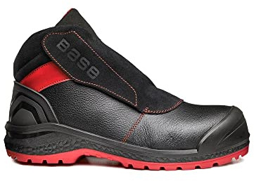 BASE Protection Sparkle S3 HRO Ci HI SRC Zapato de Seguridad, Talla: 42, Color: Negro/Rojo, B0880BKD42