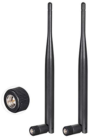 Bingfu 4G LTE Antenna 6dBi SMA Male (2-Pack) Compatible with Wireless CPE Router Hotspot Gateway Industrial IoT Router Trail Camera Outdoor Security Camera