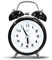 OWill 4 inches Twin Bell Loud Alarm Clock for Heavy Sleepers Battery Operated Retro Alarm Clocks Bedside with Light for Travel Bedrooms Desk（No Battery Included）