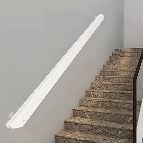 HMTE Holztreppen-Handlauf-Kit, Innen-Außen-ältere Kinder Loft-Sicherheits-Holz-Treppengeländer, rutschfest, 200 kg Belastung, 50~600 cm/Weiß (Size : 180cm) (500cm)