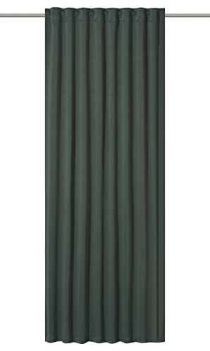 lbersdrucke Gardine mit verdeckten Schlaufen Midnight 13 grün verdunkelnd wärmeisolierend energiesparend 255x140 cm 202156 Verdunklungsvorhang für Wohnzimmer Schlafzimmer Küche Flur Kinderzimmer