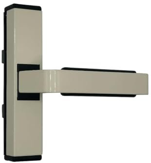 API - Maniglia cremonese per infissi interni in alluminio anni 70-80-90 apertura esterna interna (Avorio)