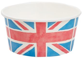 Talking Tables - Royal Union Jack Flag Disposable Paper Cups - Recyclable Tableware for the Coronation, King Charles, Street Parties, Eurovision British Occasions - 8 Pack