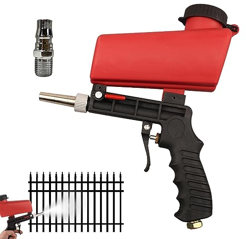 Power Sandblasting Devices, Aluminium Sandblasting Machine with Nozzle Tips, Sand Removal Blasting Machine for Metal, Glass Etching, Walnut Shells, Soda
