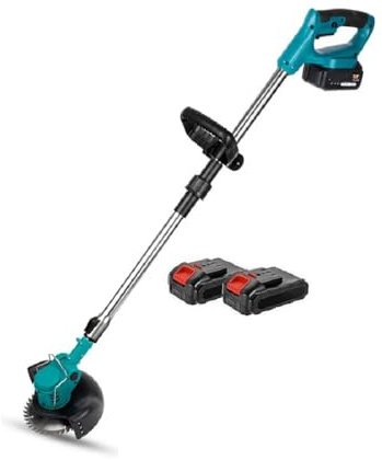 Decespugliatore elettrico 2 Batterie litio 24V Tagliaerba tagliabordi rasaerba