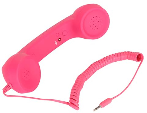 Ricevitore per Telefono Cellulare, Ricevitore Telefonico retrò Cablato da 3,5 Mm con Adattatore USB C, Ricevitore Telefonico Vintage Resistente Alle Radiazioni per Smartphone