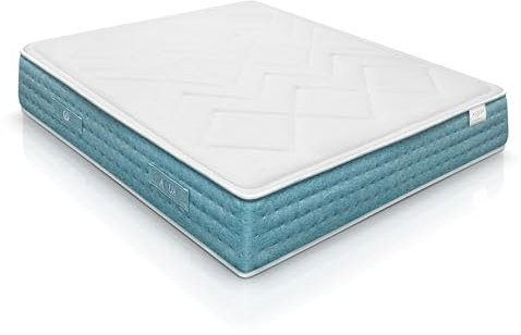 WIN REST Nautilus Matratze aus Memory-Schaum und Taschenfederkernmatratze, Höhe 26 cm, mittlere Festigkeit, Kern mit 750 Federn, Damast-Gewebe 400 g, hypoallergene Faser, Super Soft (80 x 200 cm)