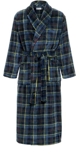 Alexander Del Rossa Long Mens Robe, Full Length Big and Tall Bathrobe for Men, Mens Bath Robes