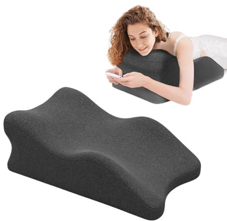 Balakaka Almohada para Piernas 60×36×24 cm, Cojin Reposapiernas Dolor de Espalda y Rodillas, Almohada Piernas Mejora la Circulación Funda de Almohada Lavable, Gris Oscuro