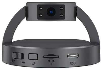 Mini Body Camera, Body Cam, MD35 Mini telecamera da tavolo HD 1080P Telecamere di sicurezza a corpo rotondo Visione notturna Rilevazione di movimento Piccole videocamere DV in miniatura per sicurezza,