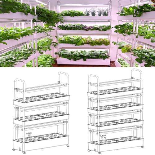Sistema di Coltivazione idroponica a Torre con 48/64/90/120 Fori, Sistema di Coltivazione idroponica TEM, Sistema di Giardinaggio Indoor TEM, per Piante, Erbe aromatiche, Verdure, 90 Fori