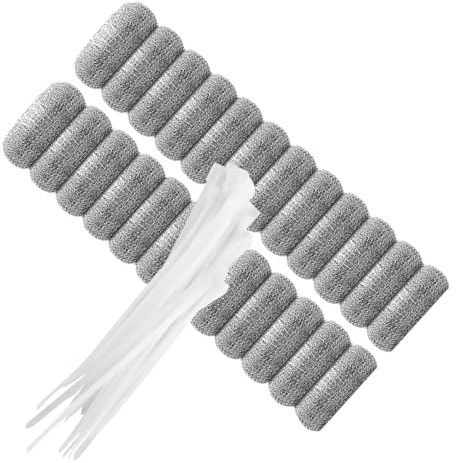 Mikinona 24 Pcs Stainless Steel Washing Machine Lint Filters 24 Cable Ties Rust Proof Metal Mesh Professional Washing Machine Filter for Drain Pump and Water Outlet
