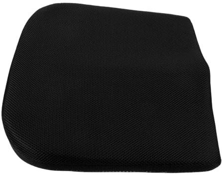 Sitzkeilkissen Schwarz aus Polyesterfaser für Fahrersitz im Auto | Autositzkissen für Aufrechte Haltung, Ergonomische Keilform, Leichte Montage
