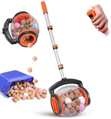 Multifunctional Nut Gatherer & Walnut Picker Tool - Easy Harvesting Garden Picker for Fruits, 13mm Wire Spacing, Perfect for Effortless Picking & Efficient Collection
