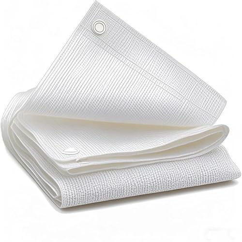 Tela de sombra blanca con 90 % de protección UV, tela duradera para jardín, para plantas, invernaderos, garajes, patios, uso al aire libre (6.5 pies x 16 pies) – Lona de malla versátil de bloqueo