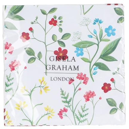 Gisela Graham Paper Napkins Spring Meadow Design, Pack of 20, 16cm x 16cm