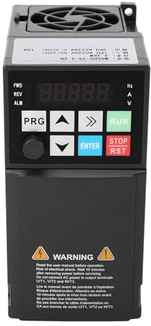 Aumotop Convertidor de Frecuencia 1PH 220V Entrada a 3PH 10A 220V Salida VFD Inversor para Máquinas Herramientas y Fresadoras CNC