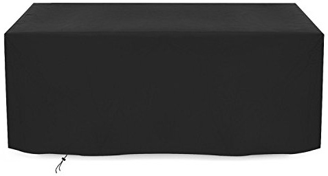CHARLES BENTLEY Bistro Set Waterproof Outdoor Garden Furniture Cover, Waterproof, Tear Resistant, For Outside, Patio, Garden Table Cover, Windproof, Circular Table, Weatherproof, Black (130x80x70cm)