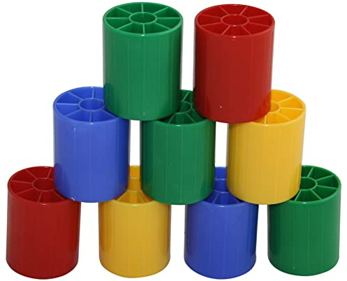 LADO - Aprendo a enhebrar cuentas - Super-Cilindros - Juego Educativo. Ensartar, clasificar, destreza Manual. 12 pzs