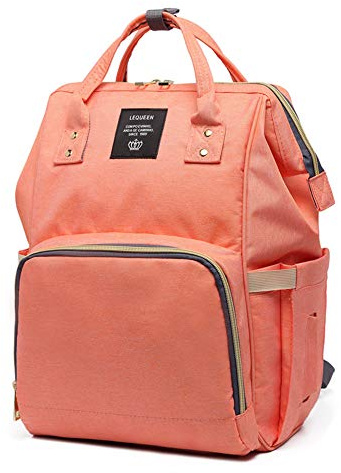 ENJOY-UNIQUE Mama Baby Wickeltasche Mutter Pflege Tasche Mode Mutterschaft Windel Tasche Große Kapazität Baby Tasche (Orange Pink)