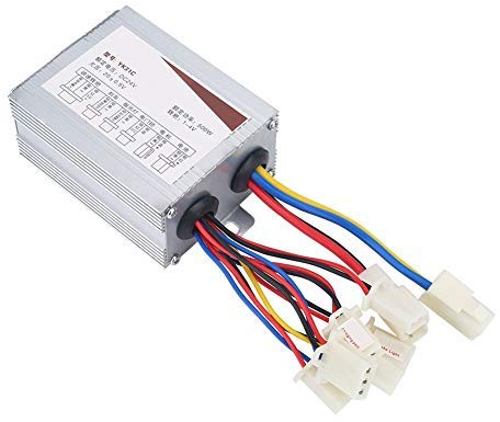 MAGT Motor Controller 24V 500W, Bürsten Motor Controller für Elektrofahrrad Elektroroller E-Bike E Scooter (Farbe : Weiß)