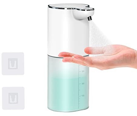 Automatisch Desinfektionsspender, Dalugo 400ml Wiederaufladbar Seifenspender Wandbefestigung Ohne Bohren mit 4 einstellbare Stufen, IPX5 Wasserdicht Automatischer Seifenspender für Restaurant, Hotel