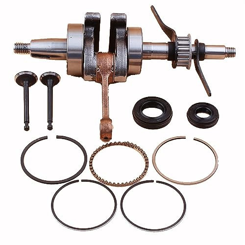DUNLAP Vilebrequin 39mm Segments de Piston Joint d'huile Ensemble de soupape d'admission adapté for GX35 GX 35 Moteur 4 Temps Tondeuse débroussailleuse Tondeuse à Gazon