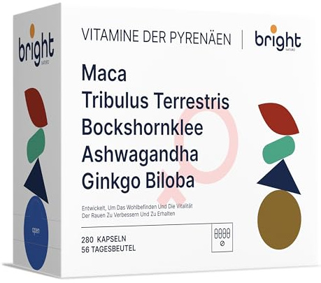LIBIDO FRAU. MACA + TRIBULUS + FENUGREEK + ASHWAGANDHA + GINKGO BILOBA. Steigert das weibliche Verlangen, 100% natürlich. 56 tägliche Beutel.