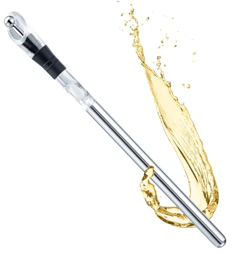 Westmark Bâton Rafraîchisseur de Vin avec Bec Verseur Simono - Rafraîchissement sans Effort Jusqu'à 3 Heures, Versement sans Goutte - San, Silicone et Acier Inoxydable 18/8