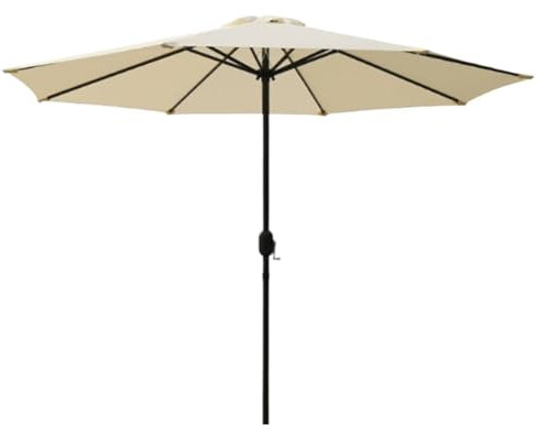 MCLIUJIA Parasol De Jardin Exterieur Parapluie D'extérieur pour Patio, Table, Marché, pour Jardin, Terrasse, Arrière-Cour, sans Base Parasol De Plage(White)